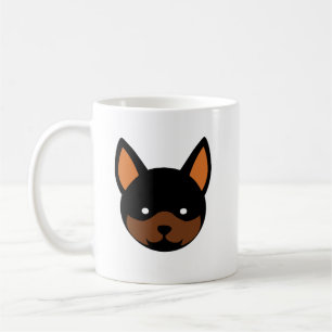 Mug Visage de Chien Chibi Mignon Minimaliste