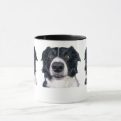 Mug Visage de chien noir et blanc (Centre)