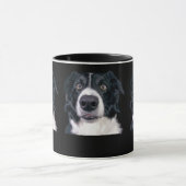 Mug Visage de chien noir et blanc (Centre)