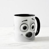 Mug Visage de chien sarcastique (Devant droit)