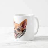 Mug Visage de Chihuahua Drôle Design 3D – Mème de Chie (Devant droit)