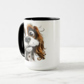 Mug Visage de chiot mignon (Devant gauche)