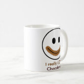 Mug Visage de chocolat "j'AIME vraiment le chocolat ! (Devant droit)