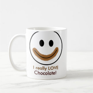 Mug Visage de chocolat "j'AIME vraiment le chocolat !