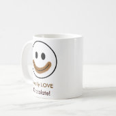 Mug Visage de chocolat "j'AIME vraiment le chocolat ! (Devant gauche)