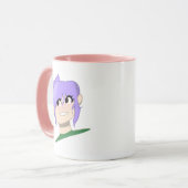 Mug Visage de dessin optique féminin (Devant gauche)