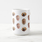 Mug Visage de famille mignonne personnalisé 3 photos M (Centre)