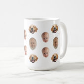 Mug Visage de famille mignonne personnalisé 3 photos M (Devant droit)