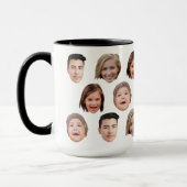 Mug Visage de famille personnalisé 4 Photos (Gauche)