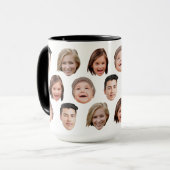 Mug Visage de famille personnalisé 4 Photos (Devant gauche)