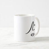Mug Visage de femme abstrait moderne Design d'art mini (Devant droit)