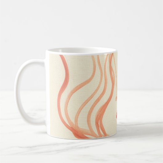 Mug Visage de femme d'esquisse Abstraite (Gauche)