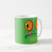 Mug Visage de grenouille avec langue dessin animé (Devant droit)