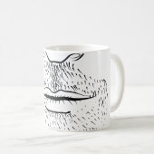 Mug Visage de la barbe des hommes (Devant droit)