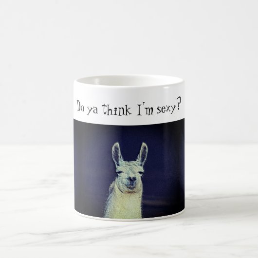 Mug Visage de lama drôle animal (Centre)