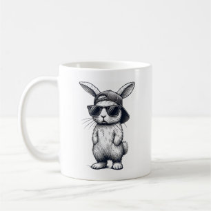 Mug Visage de Lapin avec Lunettes de Soleil Casquette 
