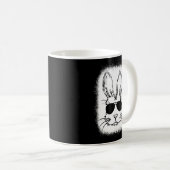 Mug Visage De Lapin Avec Lunettes De Soleil Pour Garço (Devant droit)