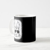 Mug Visage De Lapin Avec Lunettes De Soleil Pour Garço (Devant gauche)