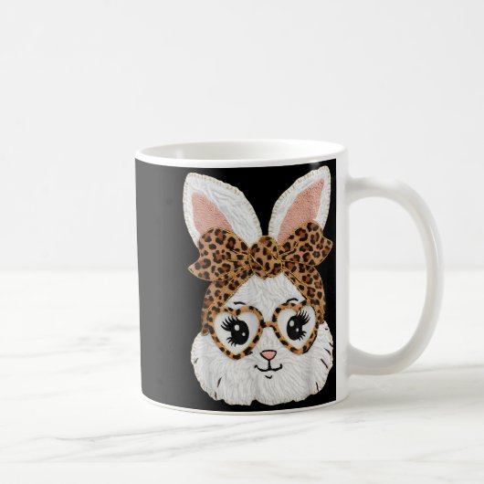 Mug Visage de léopard de lapin de lapin mignon Fille G (Droite)