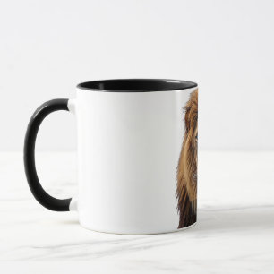 Mug Visage de lion majestueux aux yeux bleus   Faune A