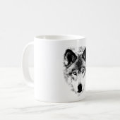 Mug Visage de loup. Image de faune de Digitals (Devant gauche)