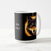 Mug Visage de loup radiant illuminé par une lumière do (Devant droit)