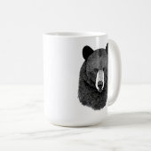 Mug Visage de l'ours noir dessin original de l'art ani (Devant droit)