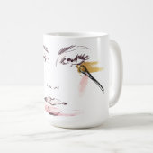 Mug Visage de maquillage d'aquarelle (Devant droit)