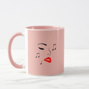 Mug Visage de musique féminine