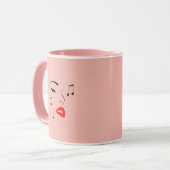 Mug Visage de musique féminine (Devant gauche)