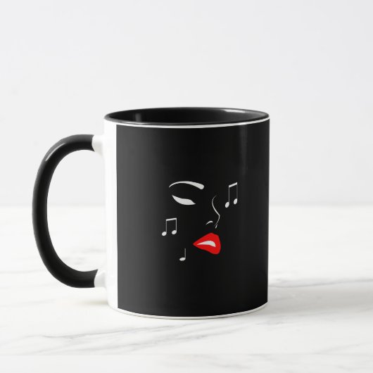 Mug Visage de musique féminine (Gauche)