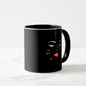 Mug Visage de musique féminine (Devant droit)