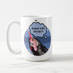 Mug Visage de poulet pénible   Quel est le Peck ? !
