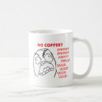 Visage de rage aucun café