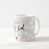 Mug Visage de Renne Adorable, Bokeh (Devant droit)