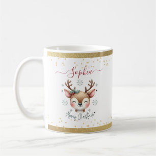Mug Visage de renne de Noël Cadeaux de vacances