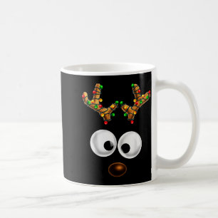 Mug Visage de rennes de Noël de famille assorti Noël