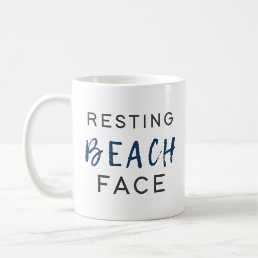 Mug Visage de repos de plage (Gauche)