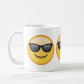 Mug Visage de sourire avec des lunettes de soleil (Gauche)