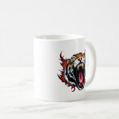 Mug Visage de tigre en colère (Devant droit)