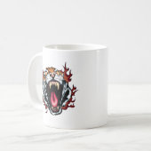 Mug Visage de tigre en colère (Devant gauche)