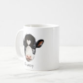 Mug Visage de vache noire et blanche (Devant gauche)