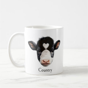 Mug Visage de vache noire et blanche