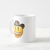 Mug Visage d'emoji de cowboy (Devant gauche)