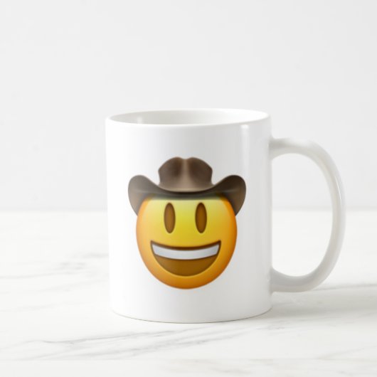 Mug Visage d'emoji de cowboy (Droite)