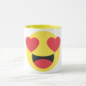 Mug Visage des yeux du coeur Emoji (Centre)
