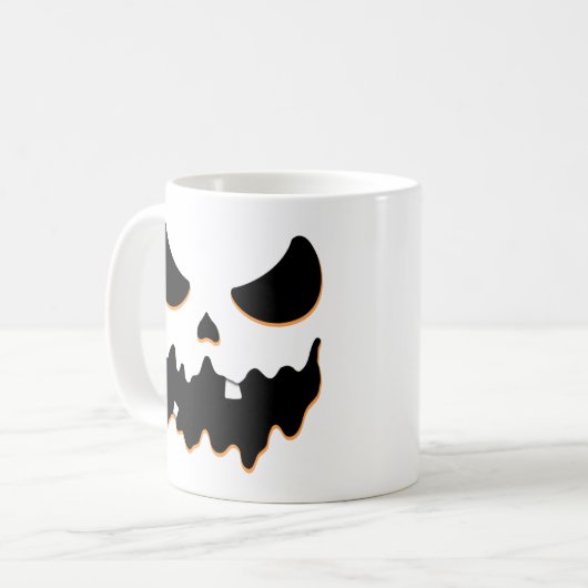 Mug Visage d'horreur citrouille (Devant gauche)