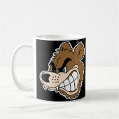 Mug visage d'ours grognant en colère (Gauche)