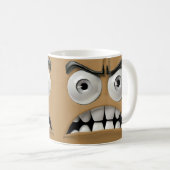 Mug Visage drôle en colère (Devant droit)