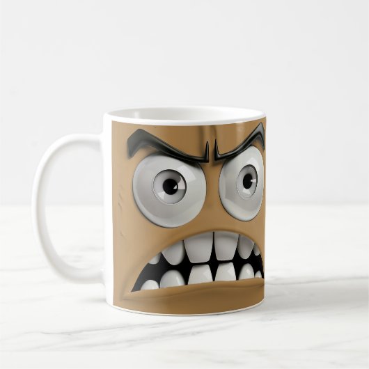 Mug Visage drôle en colère (Gauche)